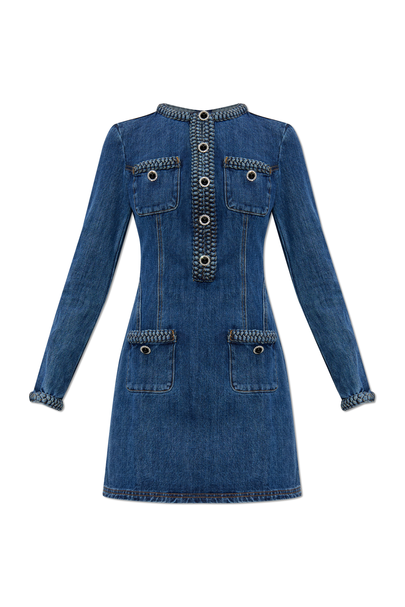 Navy blue Denim dress Self-Portrait - Vitkac France